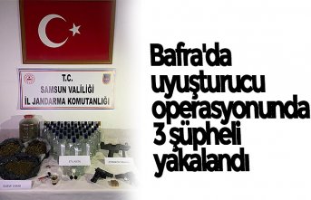 Bafra'da uyuşturucu operasyonunda 3 şüpheli yakalandı