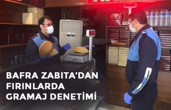 BAFRA ZABITA’DAN FIRINLARDA GRAMAJ DENETİMİ