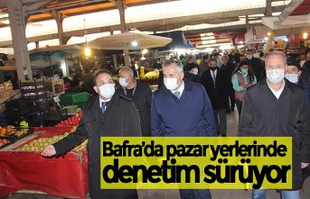 Bafra’da pazar yerlerinde denetim sürüyor