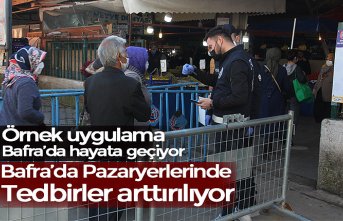 Bafra’da Pazaryerlerinde Tedbirler arttırılıyor