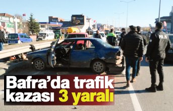 Bafra’da trafik kazası: 3 yaralı