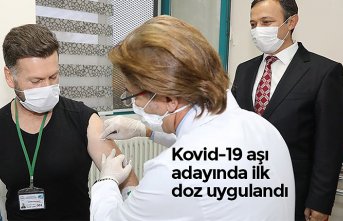 Kovid-19 aşı adayında ilk doz uygulandı