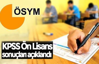 KPSS Ön Lisans sonuçları açıklandı