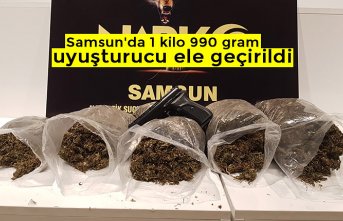 Samsun'da 1 kilo 990 gram uyuşturucu ele geçirildi