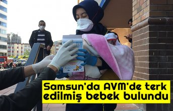 Samsun'da AVM'de terk edilmiş bebek bulundu