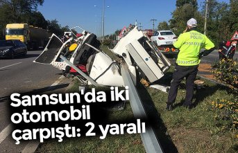 Samsun'da iki otomobil çarpıştı: 2 yaralı