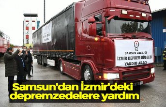 Samsun'dan İzmir'deki depremzedelere yardım