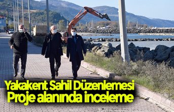 Yakakent Sahil Düzenlemesi Proje alanında inceleme
