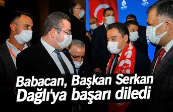 Babacan, Başkan Serkan Dağlı'ya başarı diledi