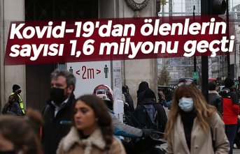 Dünya genelinde Kovid-19'dan ölenlerin sayısı 1,6 milyonu geçti