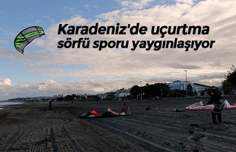 Karadeniz'de uçurtma sörfü sporu yaygınlaşıyor