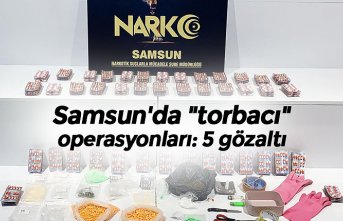 Samsun'da "torbacı" operasyonları: 5 gözaltı