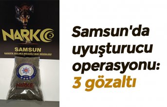 Samsun'da uyuşturucu operasyonu: 3 gözaltı