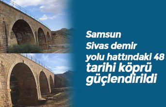Samsun-Sivas demir yolu hattındaki 48 tarihi köprü güçlendirildi