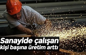 Sanayide çalışan kişi başına üretim arttı