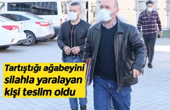 Tartıştığı ağabeyini silahla yaralayan kişi teslim oldu