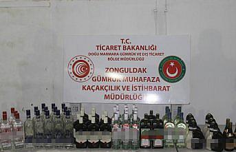 Bartın'da yabancı bandıralı gemide 64 şişe bandrolsüz içki ele geçirildi