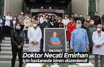 Doktor Necati Emirhan için hastanede tören düzenlendi