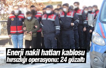 Enerji nakil hatları kablosu hırsızlığı operasyonu: 24 gözaltı