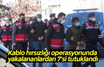 Kablo hırsızlığı operasyonunda yakalananlardan 7'si tutuklandı