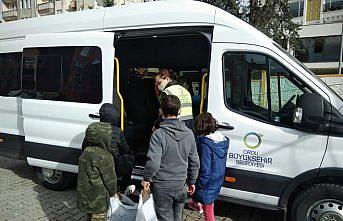 Ordu Büyükşehir Belediyesinden ihtiyaç sahibi çocukları ısıtan yardım
