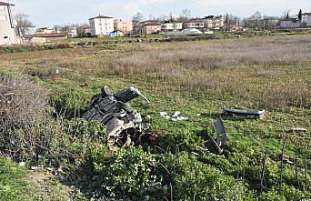 Samsun'da otomobil şarampole devrildi: 2 yaralı