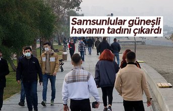 Samsunlular güneşli havanın tadını çıkardı