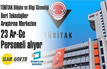 TÜBİTAK 23 PERSONEL ALIM İLANI