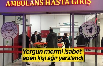 Yorgun mermi isabet eden kişi ağır yaralandı