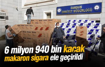 6 milyon 940 bin kaçak makaron sigara ele geçirildi