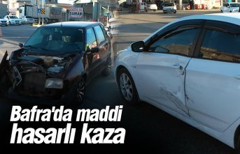 Bafra'da maddi hasarlı kaza