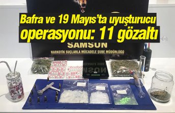 Bafra ve 19 Mayıs’ta uyuşturucu operasyonu: 11 gözaltı