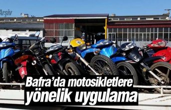 Bafra’da motosikletlere yönelik uygulama