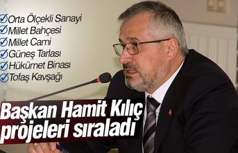 Başkan Hamit Kılıç projeleri sıraladı