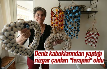 Deniz kabuklarından yaptığı rüzgar çanları "terapisi" oldu