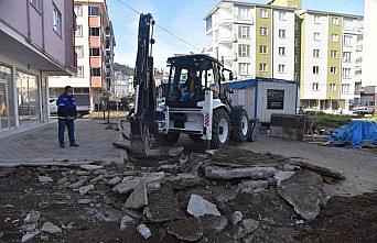 Giresun Belediyesi yol yapım ve düzenleme çalışmalarına devam ediyor