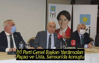 İYİ Parti Genel Başkan Yardımcıları Paçacı ve Usta, Samsun'da konuştu