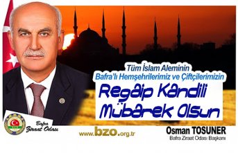 Osman Tosuner'den kandil mesajı