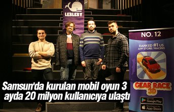 Samsun'da kurulan mobil oyun 3 ayda 20 milyon kullanıcıya ulaştı
