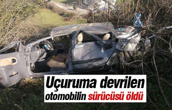 Uçuruma devrilen otomobilin sürücüsü öldü