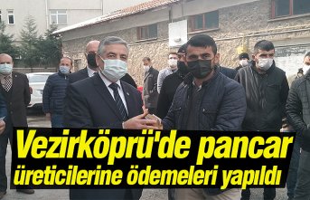 Vezirköprü'de pancar üreticilerine ödemeleri yapıldı