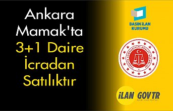 Ankara/Mamak'ta 3+1 daire icradan satılıktır