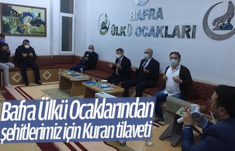 Bafra Ülkü Ocaklarından şehitlerimiz için Kuran tilaveti