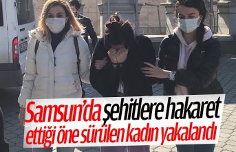 Samsun’da şehitlere hakaret ettiği öne sürülen kadın yakalandı