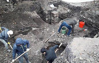 Trabzon'da otopark projesinin çalışmalarında tarihi doku gün yüzüne çıktı