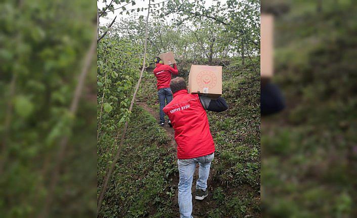 Espiye Kaymakamlığından ihtiyaç sahibi ailelere gıda paketi yardımı