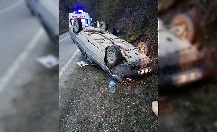 Giresun'da karantinada olması gereken 2 kişi trafik kazasında yaralandı
