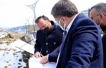 Giresun'da plajlar bölgesindeki projenin yaz sezonuna yetiştirilmesi hedefleniyor