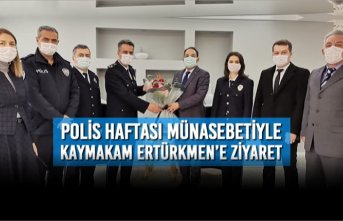 Polis Haftası Münasebetiyle Kaymakam Ertürkmen’e Ziyaret