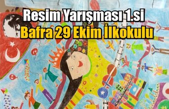 Resim Yarışması 1. si Bafra 29 Ekim İlkokulu
